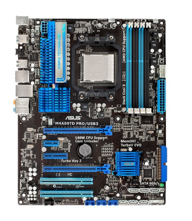 ТОПОВА Плата AMD sAM3 на DDR3 ! ASUS M4A89TD PRO/USB3 140W ! Розуміє АБСОЛЮТНО ВСІ 2-6 ЯДЕРНІ ПРОЦИ, фото 1