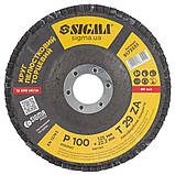 Круг пелюстковий торцевий Т29 (конічний) ZA Ø 125 мм P100 SIGMA (9173551), фото 2