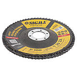 Круг пелюстковий торцевий Т29 (конічний) ZA Ø 125 мм P100 SIGMA (9173551), фото 3