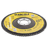 Круг пелюстковий торцевий Т29 (конічний) ZA Ø 125 мм P120 SIGMA (9173561), фото 3