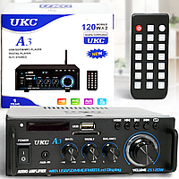 Підсилювач звуку UKC A3 2х120W з USB/SD/FM/Bluetooth і пультом
