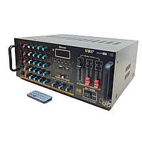 Підсилювач звукової потужності для акустики з пультом AMP AV-747BT Потужний підсилювач звуку з караоке та Bluetooth