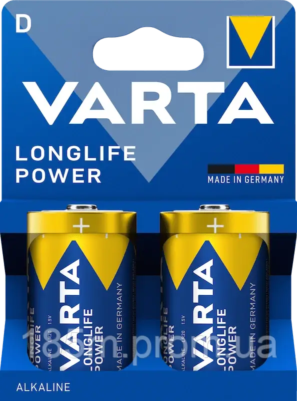 Батарейка VARTA 4920 LR20 LONGLIFE Power 2BL, фото 1
