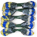 Штучні квіти букет нарциси та волошки серія Україна, 35см, фото 10