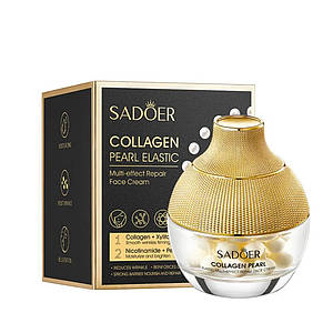 Відновлюючий крем для обличчя  з колагеном Sadoer Collagen Pearl Elastic, 70г