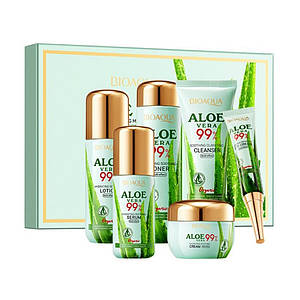 Подарунковий набір косметики для обличчя 6в1 BIOAQUA Aloe Vera