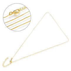 Ланцюг Основа для Намиста із Застібкою, Латунь з Позолотою, 40см, Товщина 0.6мм, 1 шт