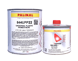 Фарба (грунт) по пластику PALINAL 2K UPP22, чорна 1л + затв. 993.MS Standart 0.1л