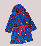 Дитячий  м'який халат плюш для хлопчика Супермен 110-116 см (4-6Y)