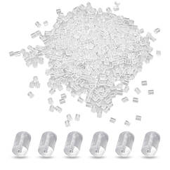 Заглушки Пластикові Прозорі, 3х3х3мм, Отвір 0.3мм, близько 530шт/10г