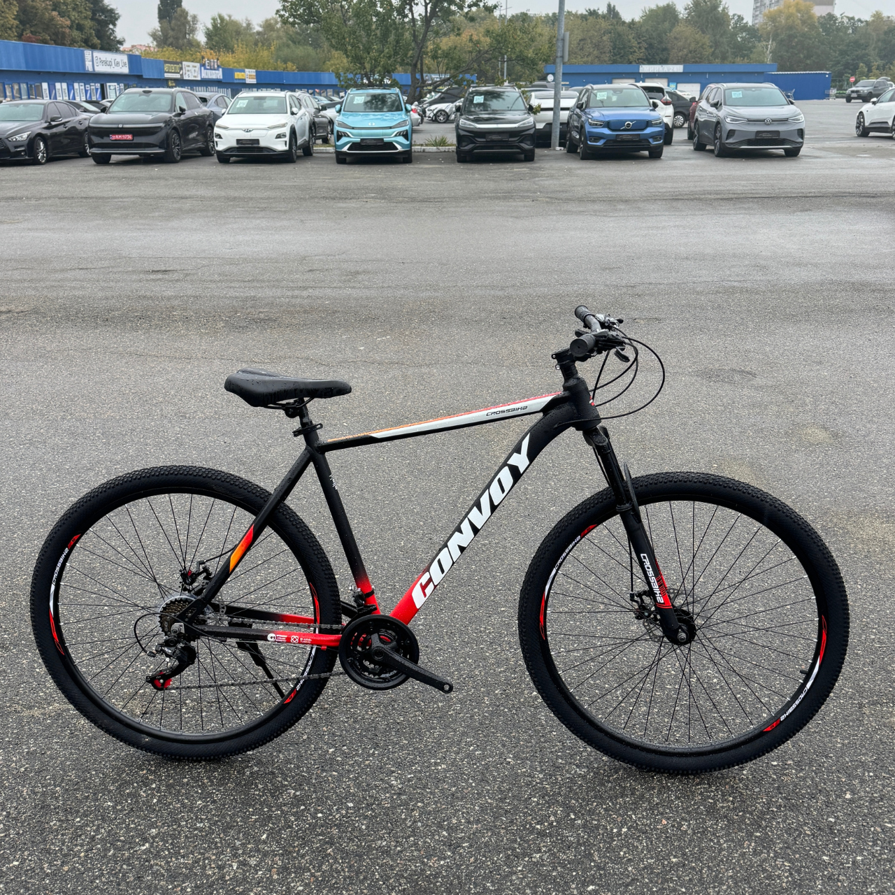 Велосипед CrossBike 29" Convoy 2025 Рама 19" black-red