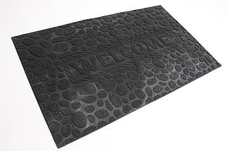 Килимок гумовий 45*75 см брудозахисний кольоровий 1497/grey, фото 4