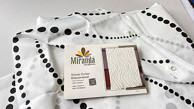Шторка для ванної кімнати Miranda Wavy black&white 180*200 cм, фото 2
