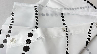 Шторка для ванної кімнати Miranda Wavy black&white 180*200 cм, фото 3