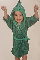 Дитячий м'який халат плюш для хлопчика Діно 122-128