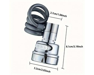 Аератор Chrome для змішувача з гнучким шлангом, 3 режими