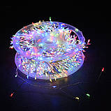 Гірлянда Роса мішура Крапля 30 метрів 1000 LED світлодіодна гірлянда в котушці мідний провід 8 функцій мікс, фото 2