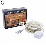 Гірлянда Роса мішура Крапля 40 метрів 1000 LED світлодіодна гірлянда в котушці мідний провід 8 функцій жовтий +пульт, фото 3