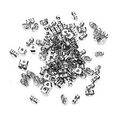 Заглушки для Швенз, для Сережок, Медична Сталь, 4.5х6.5х3.2мм, Отвір 0.7мм, 100 шт