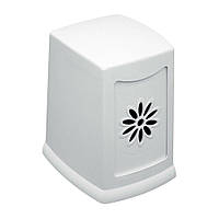 Диспенсер Rulopak для паперових серветок, бічна витяжка, пластиковий, білий, 12*10*15см.