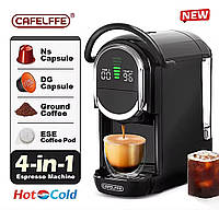 CAFELFFE 4-в-1 Автоматична Капсульна Кавомашина 19 BAR, (Dolce Gusto, Nespresso, ESE Pods і Молотама Кава)
