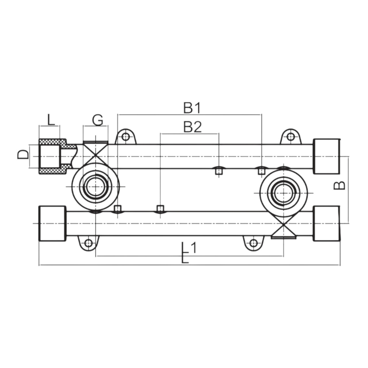 Планка монтажна прохідна KR