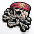 Патч шеврон Череп з кістками в береті (Ракетні війська й артилерія) налипучці ПВХ, фото 2