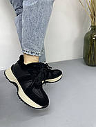 Зимові кросівки утеплені з хутром MeegoComfort 077-12Z BLACK чорні, фото 4