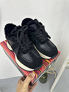 Зимові кросівки утеплені з хутром MeegoComfort 077-12Z BLACK чорні, фото 5