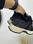 Зимові кросівки утеплені з хутром MeegoComfort 077-12Z BLACK чорні, фото 7