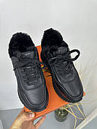 Зимові жіночі кросівки MalinDegely A9066-70M шкіряні чорні, фото 5