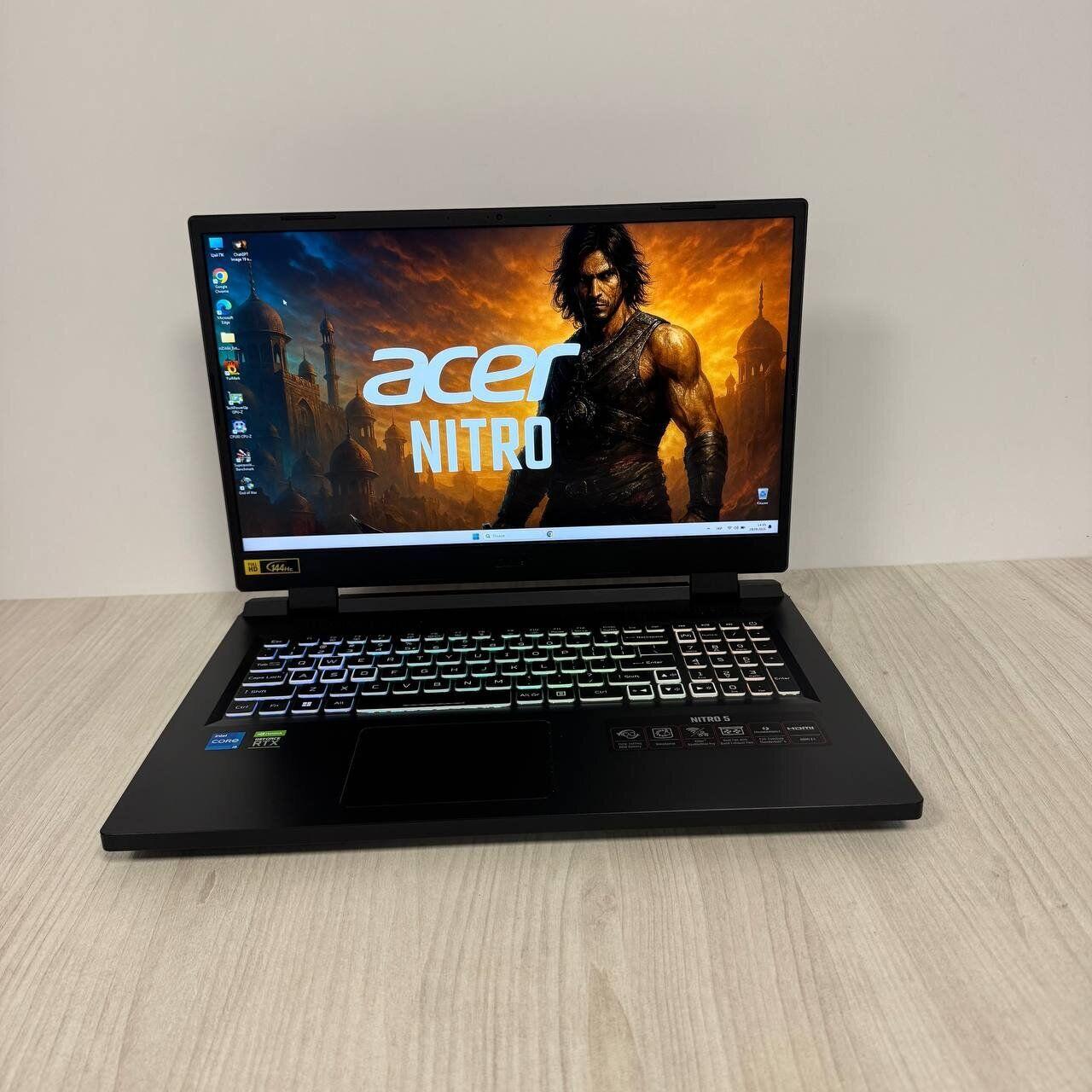 Б/в Ігровий ноутбук Acer Nitro 5 AN517-55 17.3" 1920x1080| i5-12500H| 8GB RAM| 512GB SSD NVMe| RTX 3050 4GB