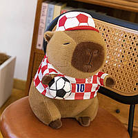 Іграшка м'яка Капібара з футбольним м'ячем. 45 см Коричневий