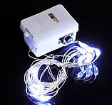 Декоративна новорічна ялинка "Сніжок" 60 см з LED гірляндою на батарейках Cool White, фото 3