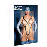 Шкіряна сбруя Zado з вагінальним гаком, розміри S, L, фото 4