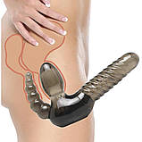 Страпон безременний з анальним стимулятором Pipedream рельєфний, чорний, 15 х 3.5 см, фото 5