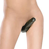 Страпон безременний з анальним стимулятором Pipedream рельєфний, чорний, 15 х 3.5 см, фото 6