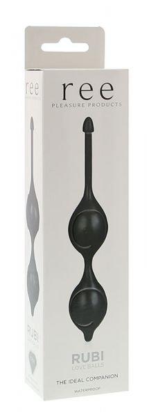 Вагінальні кульки REE, силіконові, чорні, фото 1