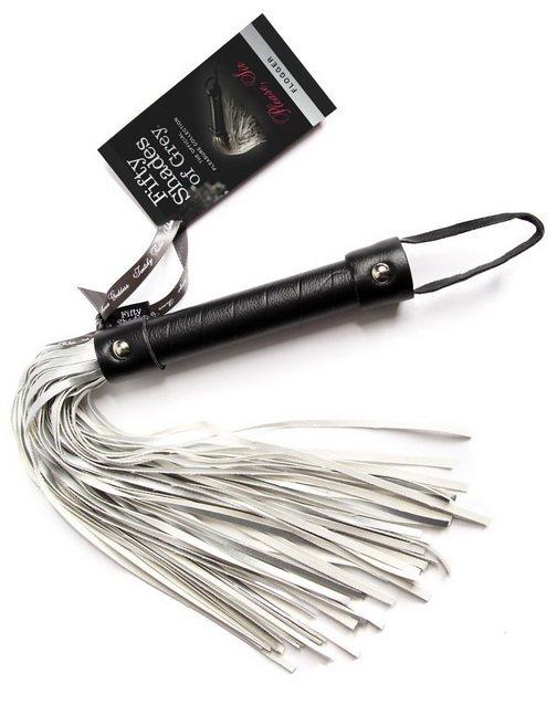 Флоггер Fifty Shades of Grey чорно-сірий, 38 см, фото 1