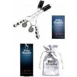 Затискачі для сосків Fifty Shades of Grey регульовані, сріблясті, 8,3 см, фото 4