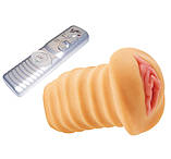 Матурбатор вагіна реалістичний із вібрацією NMC бежевий, 15.2 см, фото 2