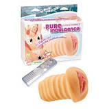 Матурбатор вагіна реалістичний із вібрацією NMC бежевий, 15.2 см, фото 3