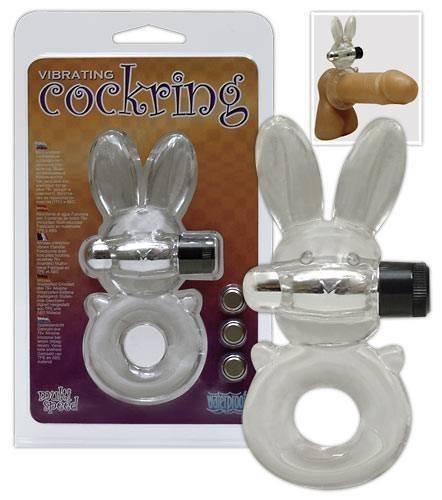 Ерекційне віброкольце Dream Toys у формі кролика, біле, фото 1