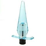 Анальна пробка з вибрацією Seven Creations Slimline, блакитна, 12 х 3 см, фото 2