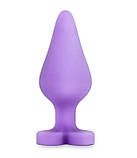 Анальна пробка силіконова Candy Heart Fuck Me, фіолетова, 10.8 х 4.3 см, фото 4