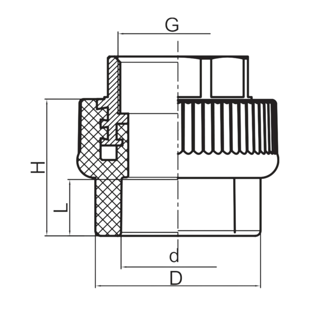Муфта ППР з внутрішньою різьбою KR
