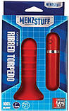 Анальна пробка з вібрацією Dream Toys Menzstuff Ribbed Torpedo, червона, 10 х 3 см, фото 2