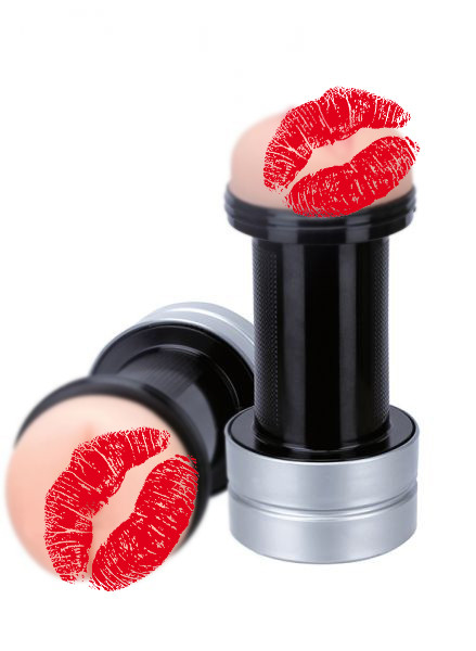 Мастурбатор реалістичний 2 в 1 кібершкіра, вагіна-анус, REALISTX HUMMER, у колбі, фото 1