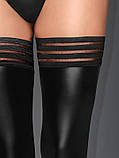 Панчохи вінілові без носка, на силіконовій стрічці NOIR, розмір L, фото 4