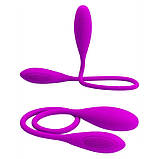 Вібратор із силікону для подвійної стимуляції Snaky Vibe, фото 2